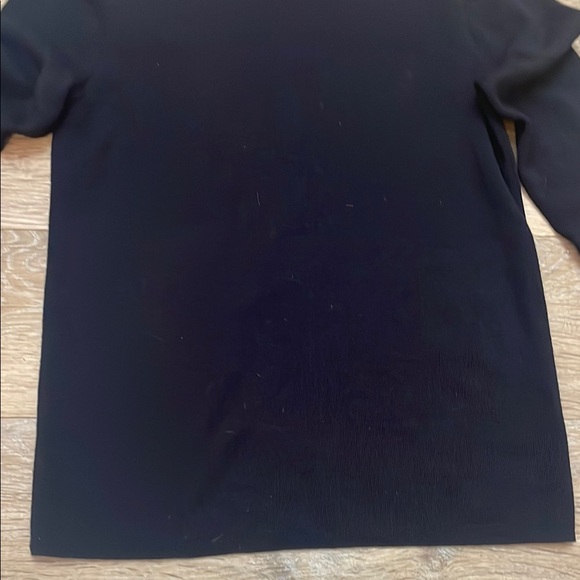 Tory Burch Black Fitted Blouse with Crew Neck and Bell Sleeves - Picture 4 of 9